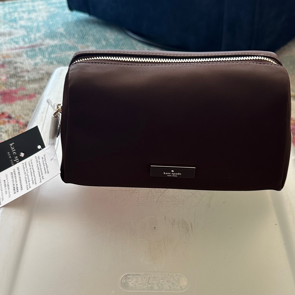 Kate Spade Dark Brown Toiletry Bag
